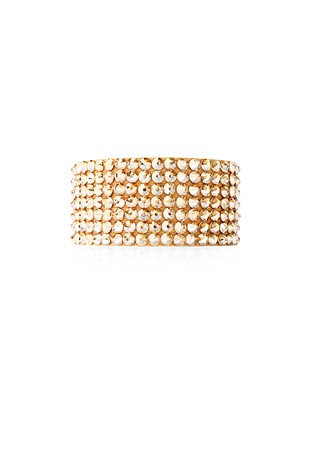 Sarika 7 Row Rhinestone Bracelet BC-655 Golden Shadow-Golden Shadow