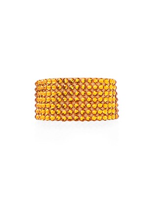 Sarika 7 Row Rhinestone Bracelet BC-655 Topaz-Topaz