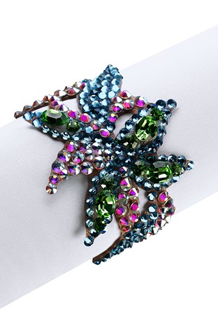 Zdenka Arko Multi-colored Crystallized Bracelet BC11008-24-Light Sapphire / Crystal AB