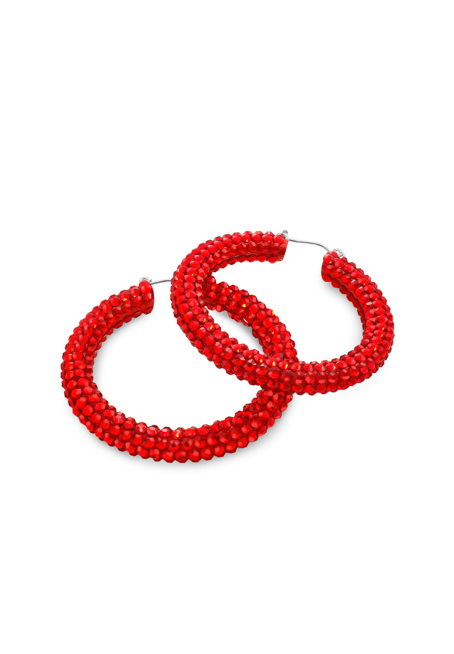 Arabella Crystal Hoop Earrings-Light Siam