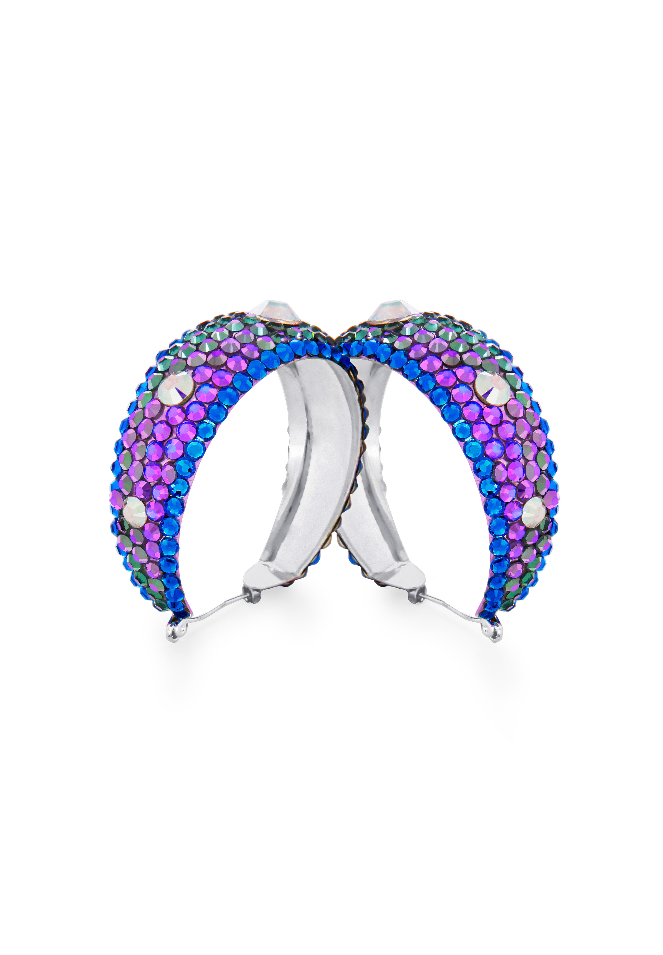 Calista Crystallized Hoop Earrings-Light Siam
