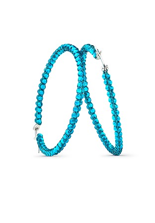 Calista Triple Shine Hoop-Blue Zircon