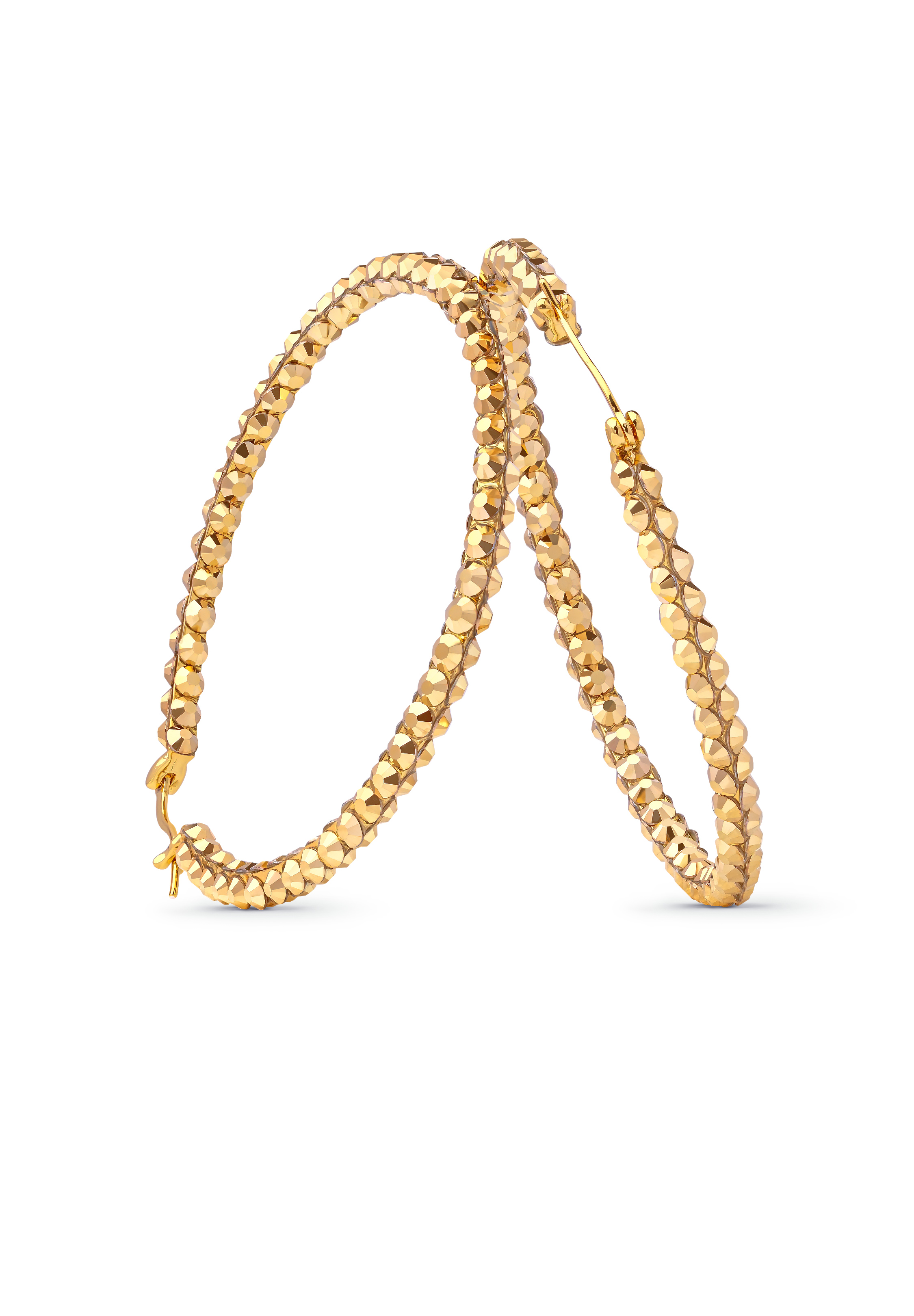 Calista Triple Shine Hoop-Gold