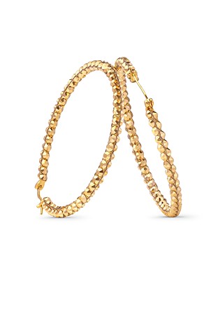 Calista Triple Shine Hoop-Golden Honey