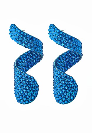 Capri Blue Spiral Earrings-Capri Blue