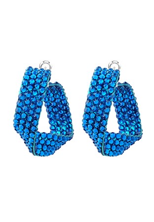 Capri Blue Twist Hoop Earrings-Capri Blue