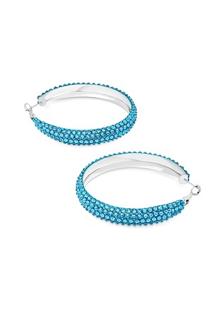 Classic Shine Hoop Earrings HE/M PE-Aquamarine