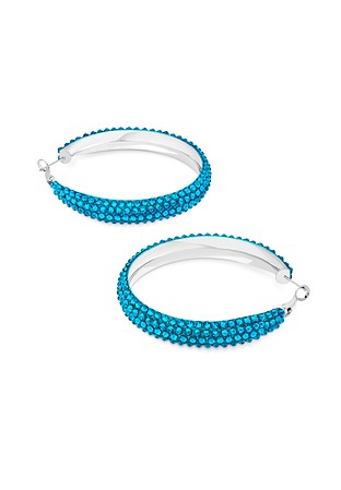 Classic Shine Hoop Earrings HE/M PE-Blue Zircon