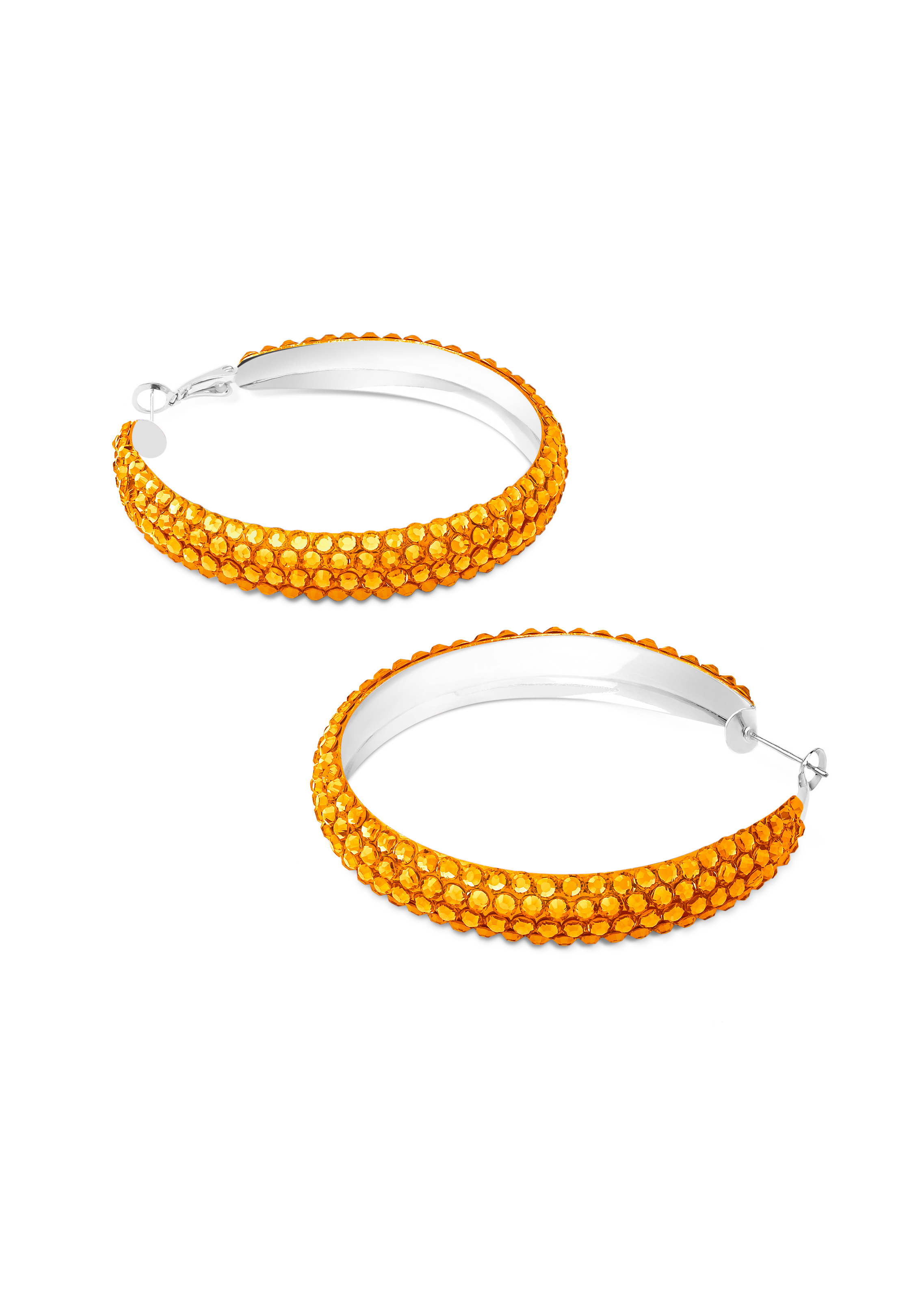 Classic Shine Hoop Earrings HE/M PE-Topaz