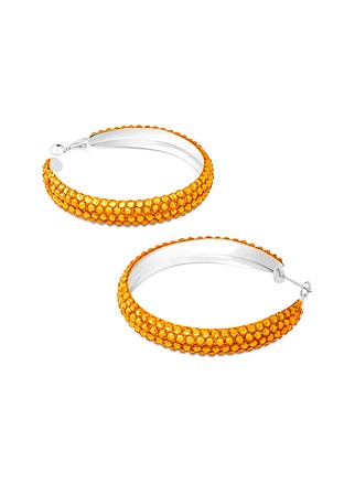 Classic Shine Hoop Earrings HE/M PE-Topaz