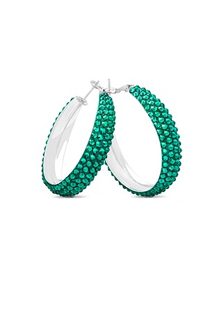 Classic Shine Hoop Earrings HE/S PE-Emerald