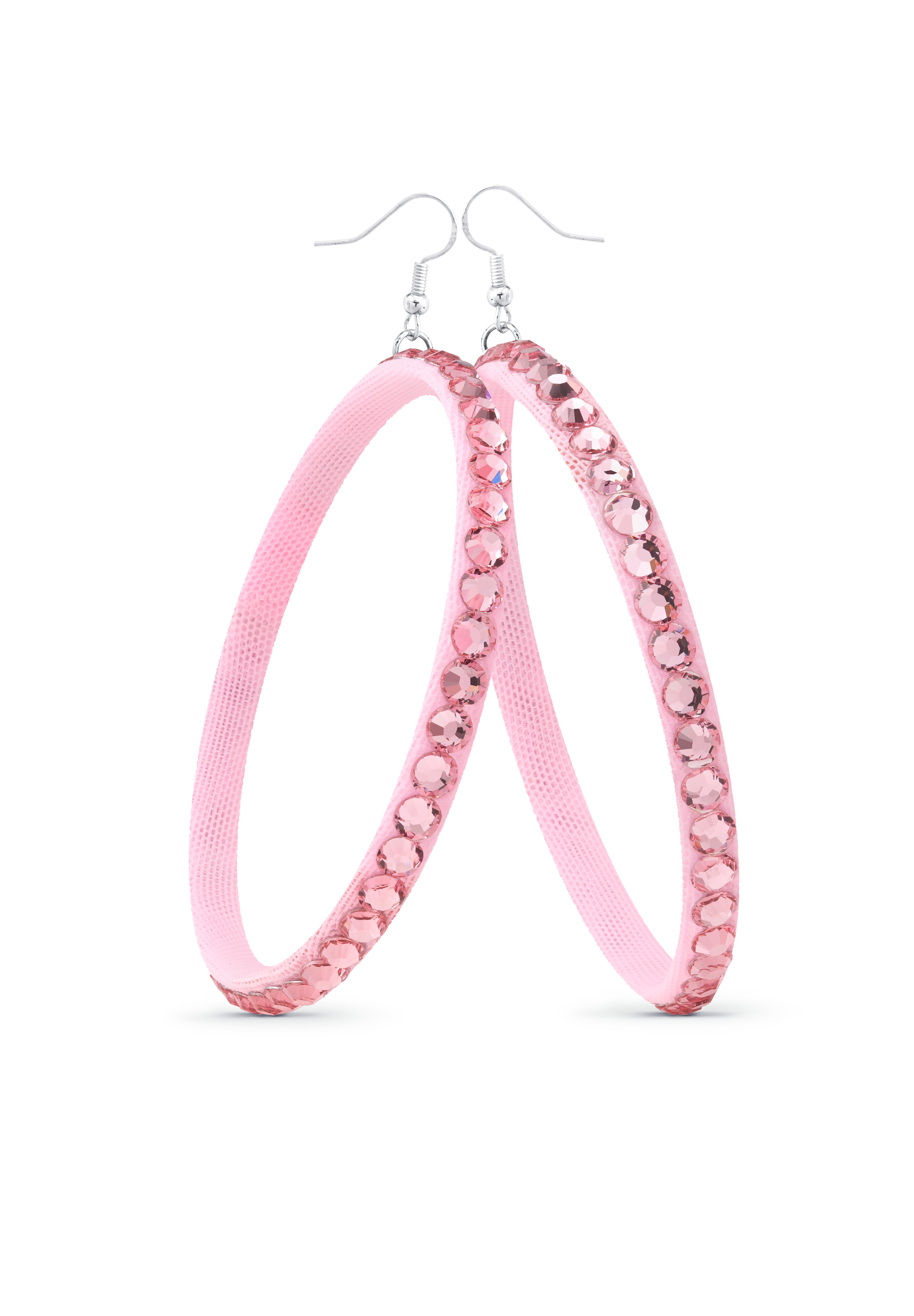 Crystal Wave Hoop Earrings-Crystal AB