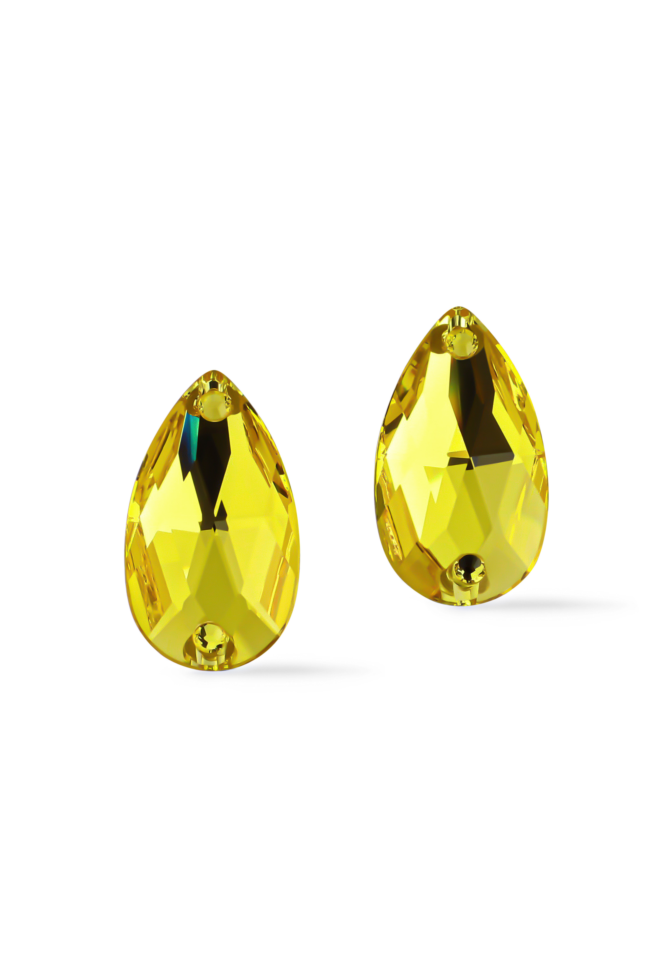 Crystal Tear Drop Earrings Citirine 2524CI-Citirine