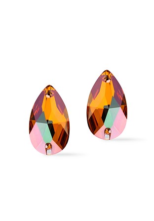 Crystal Tear Drop Earrings Copper 2524CP-Copper
