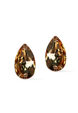 Crystal Tear Drop Earrings Golden Shadow 2524GS-Golden Shadow