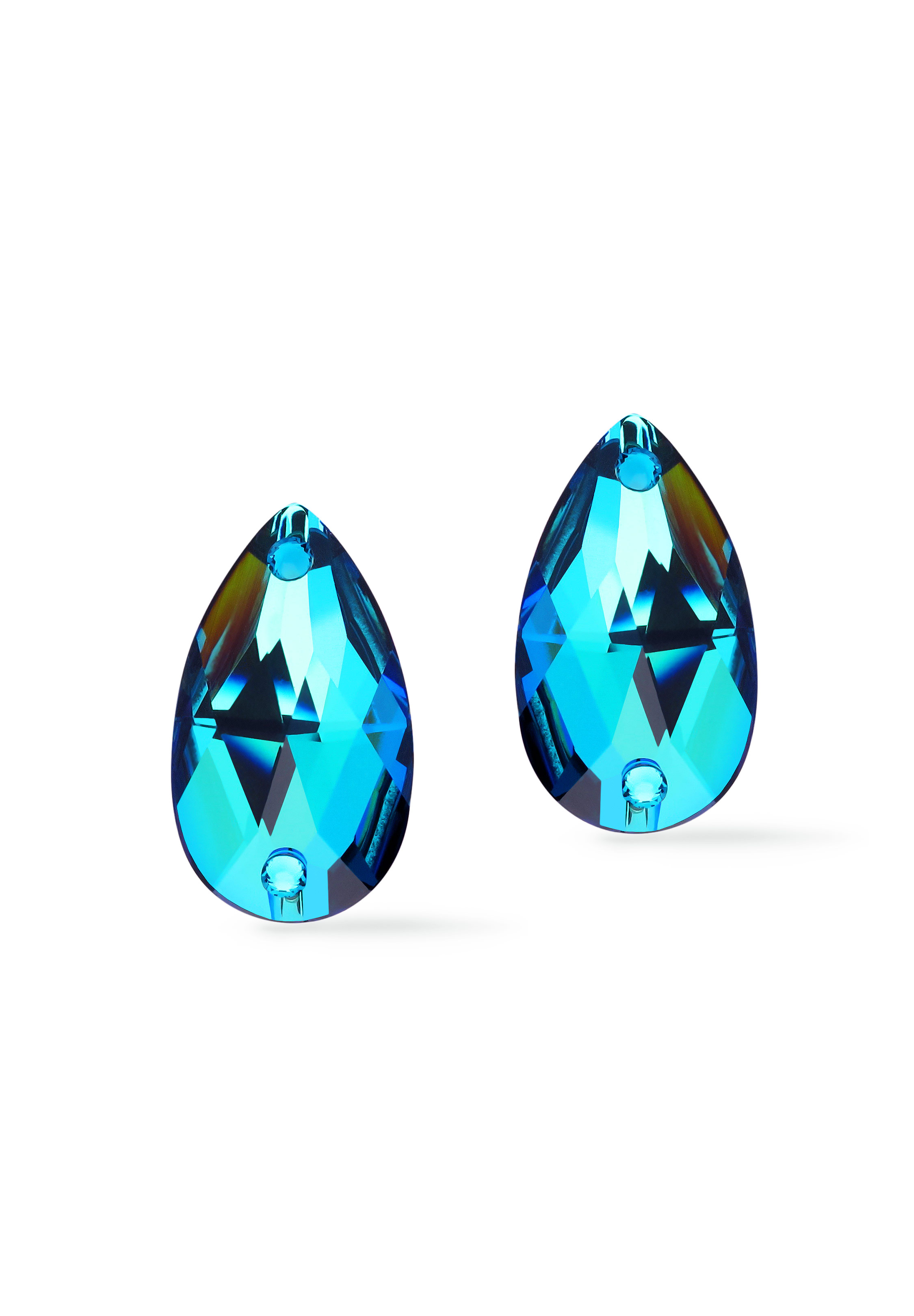 Crystal Tear Drop Earrings Meridian Blue 2524MB-Meridian Blue