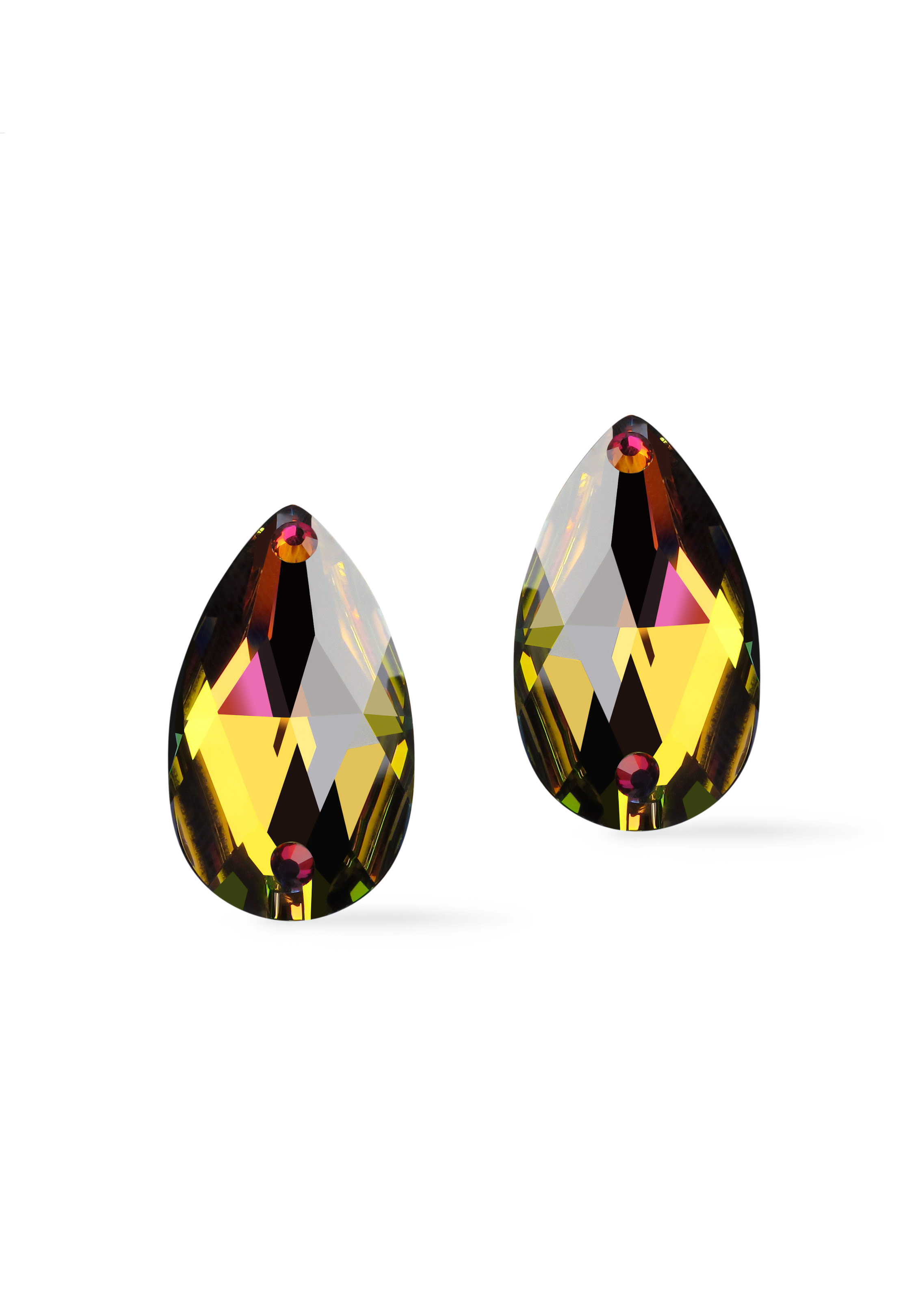 Crystal Tear Drop Earrings Vitrail Medium 2524VM-Vitrail Medium