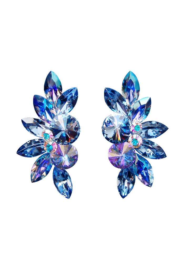 Rhinestone Earrings 2009 LSLSAB-Lt. Sapphire / Lt. Sapphire AB