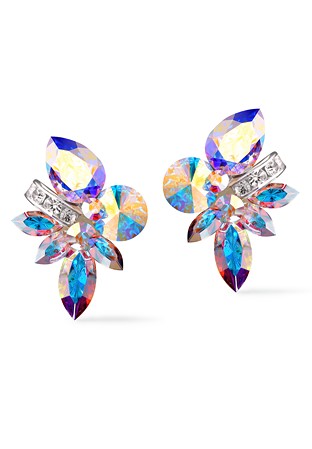Rhinestone Earring 203799 CAB-Crystal AB