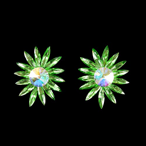 Rhinestone Earring 204117 PR-Peridot
