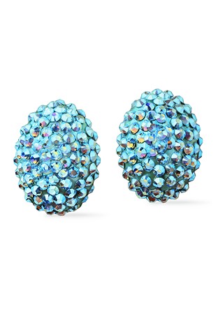 Rhinestone Earring 204122 AQAB-Aquamarine AB