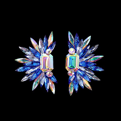 Rhinestone Earring 204131 SP-Sapphire