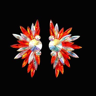 Rhinestone Earring 204132 HC-Hyacinth