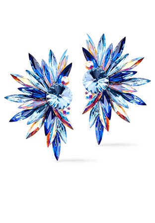 Rhinestone Earring 204132 LS-Lt. Sapphire