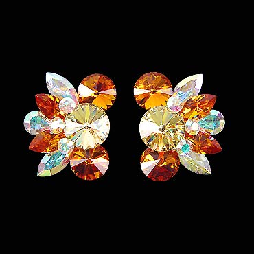 Rhinestone Earring 204149 TP-Topaz