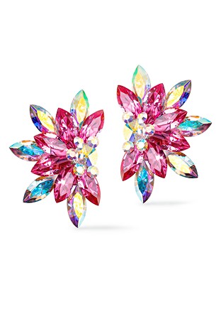 Rhinestone Earring 204163 RSCAB-Rose