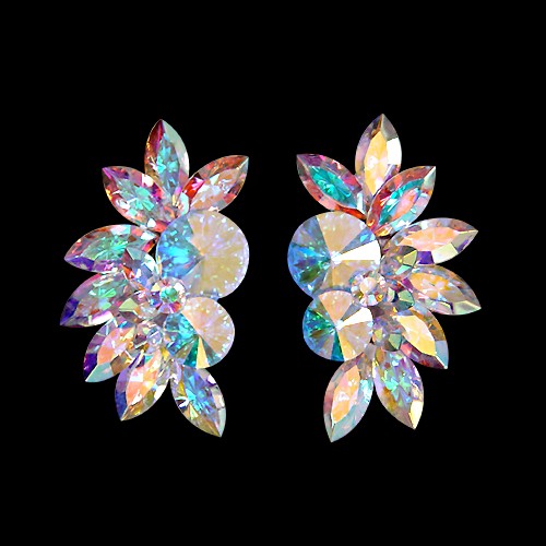 Rhinestone Earring 204164 Crystal AB-Crystal AB