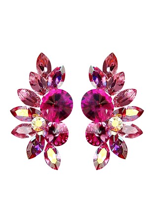 Rhinestone Earring 204164 RS-Rose