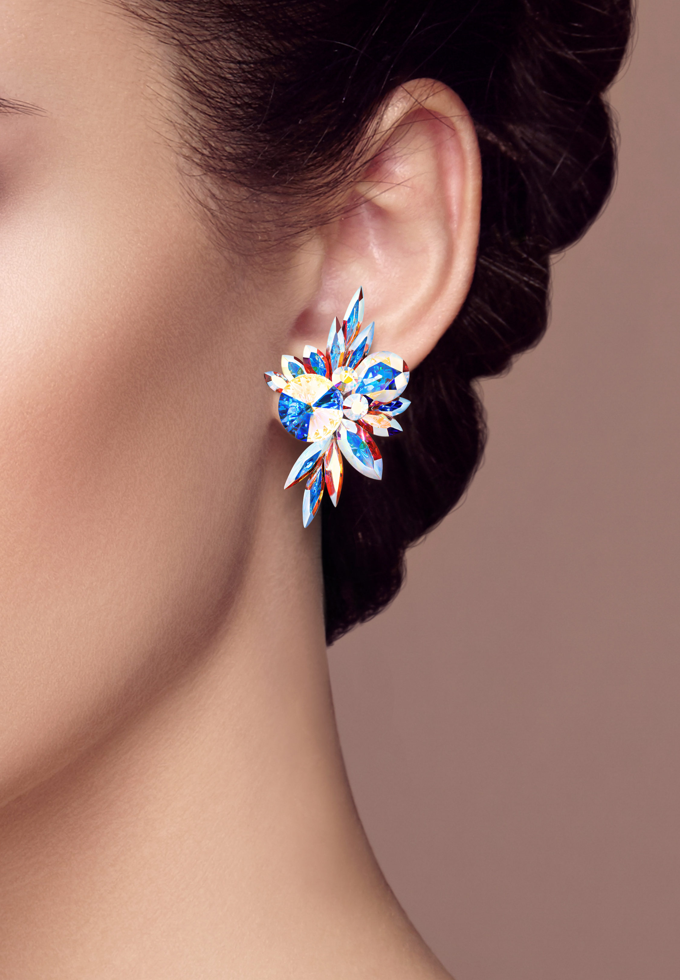 Rhinestone Earring 204168 Crystal AB Rhinestone Jewelry