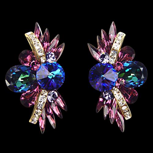 Rhinestone Earring 204169 SP-Sapphire