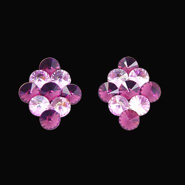 Rhinestone Earring 204185 AM-Amethyst