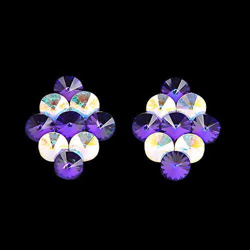 Rhinestone Earring 204185 HL-Heliotrope