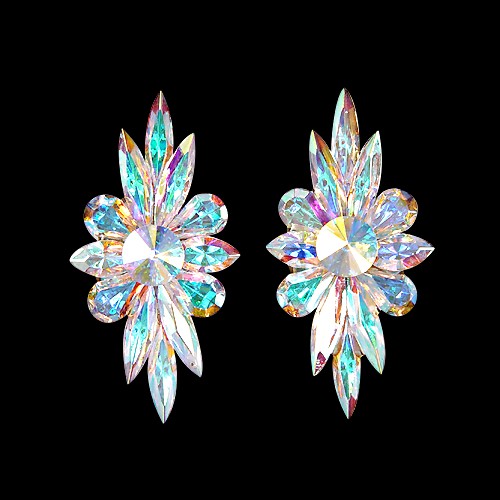 Rhinestone Earring 204196 CAB-Crystal AB