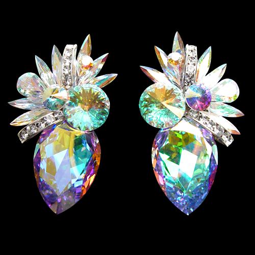 Rhinestone Earring 2045 CAB-Crystal AB