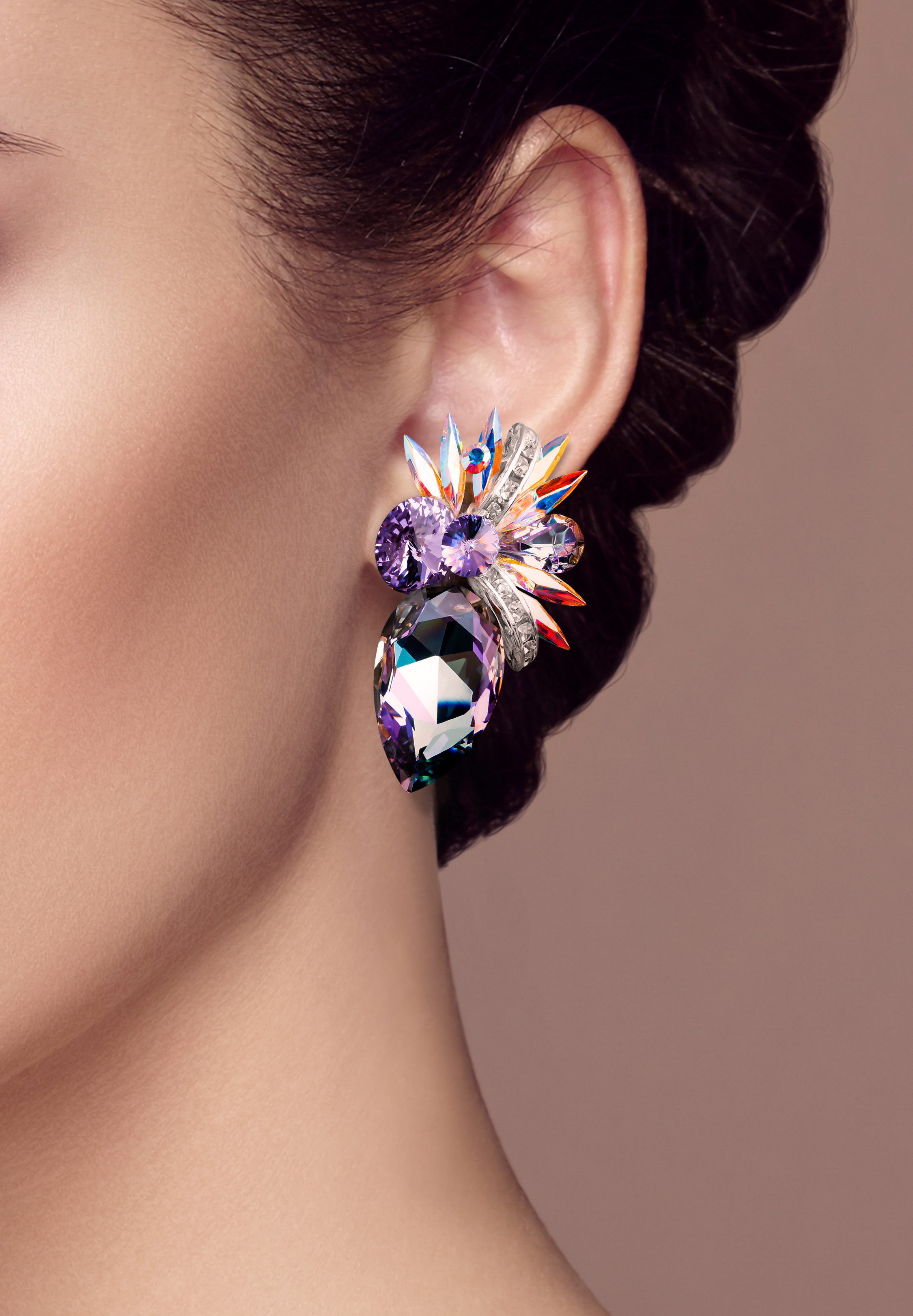 Rhinestone Earring 2045 VLLAM | Rhinestone Jewelry