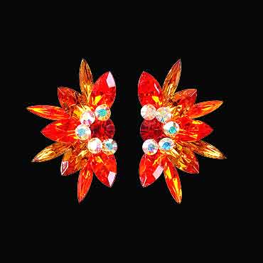Rhinestone Earring 2054 HCTP-Hyacinth / Topaz