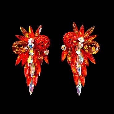 Rhinestone Earring 2074 HC-Hyacinth
