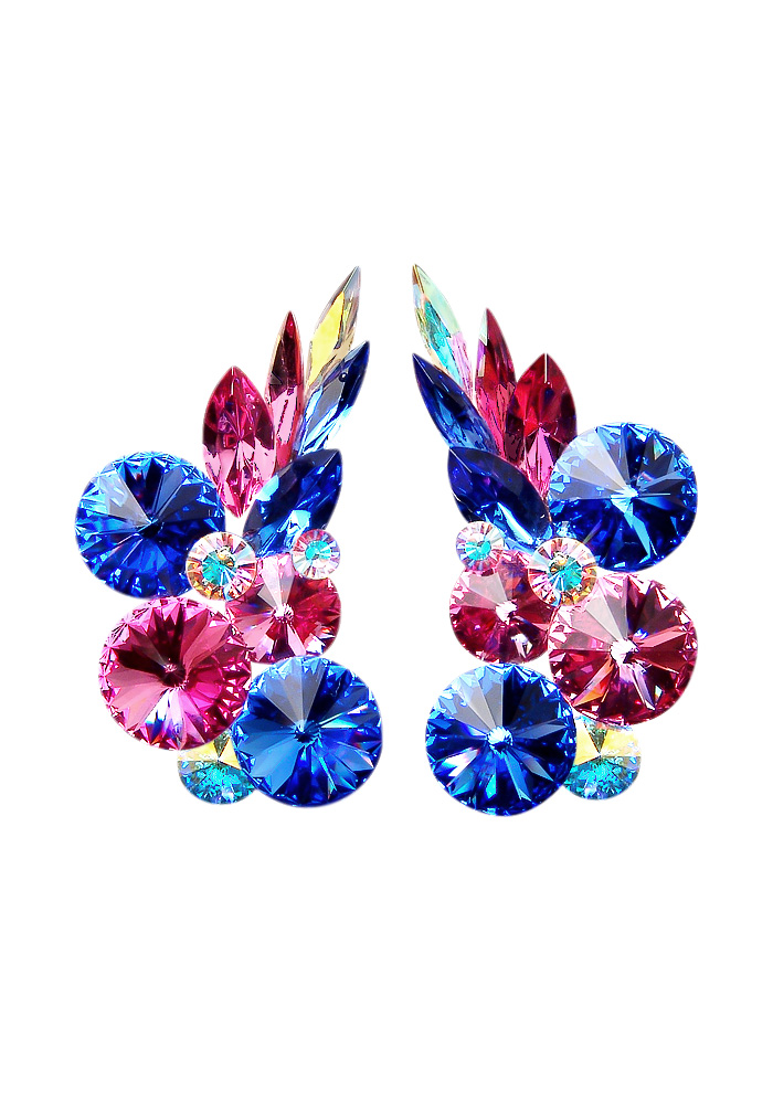 Rhinestone Earring 2078 RSSP-Rose / Sapphire