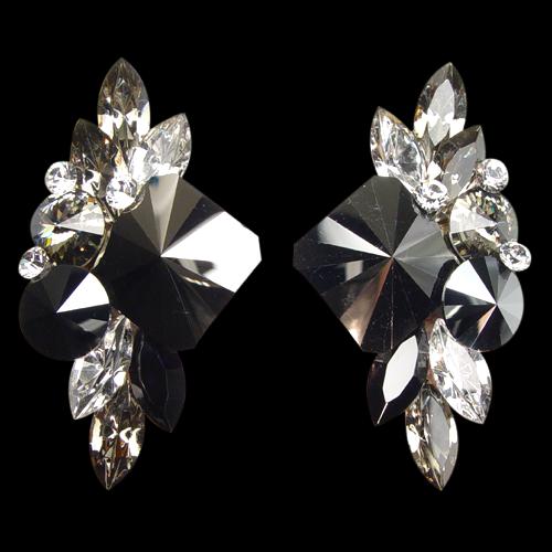 Rhinestone Earring 2087 JTBD-Jet / Black Diamond