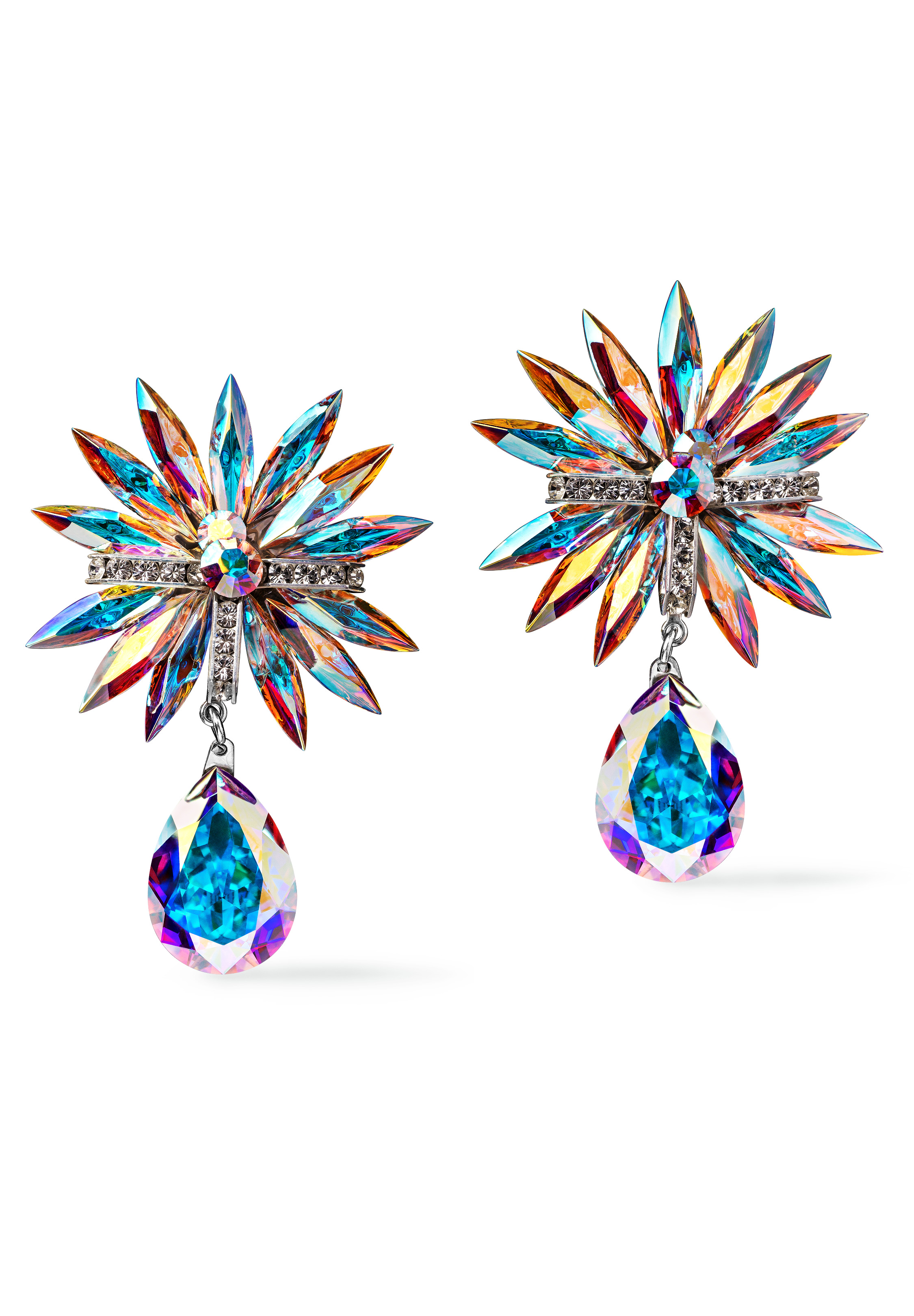 Rhinestone Earring 2114 CAB-Crystal AB