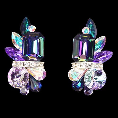 Rhinestone Earring 2124 BZTZ-Blue Zircon / Tanzanite