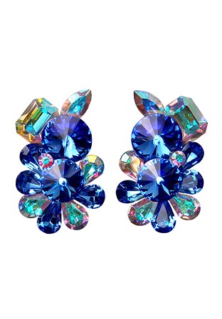 Rhinestone Earring 2130 SPCST-Sapphire / Crystal