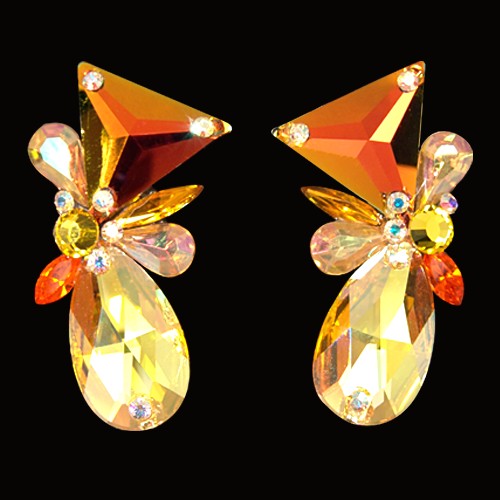 Rhinestone Earring 2183 SUCR-Sun / Citrine