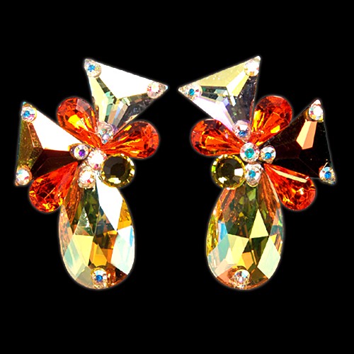 Rhinestone Earring 2184 CRABSU-Citrine AB / Sun
