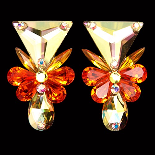 Rhinestone Earring 2185 CRSU-Citrine / Sun