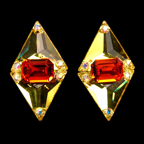 Rhinestone Earring 2190 CR-Citrine
